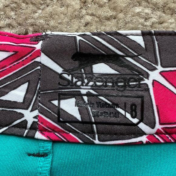 Slazenger Multicolored Geometric Print Active Golf/Tennis Skort Size: 8 - Picture 6 of 13